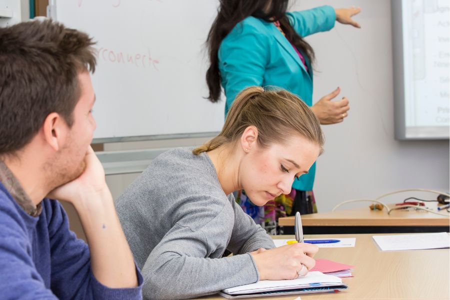 Studierende lernen im Sprachenzentrum der Viadrina