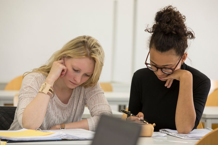 Studierende lernen im Sprachenzentrum der Viadrina